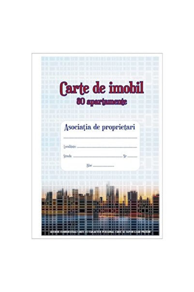 OEM Property book for 80 apartments, A4 format, plastic covers, 100 pages, A4...