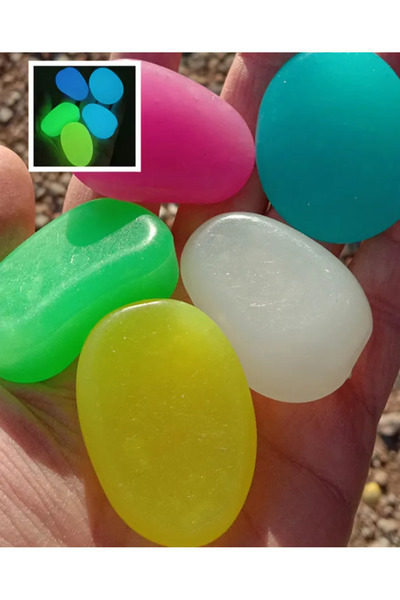 Choice 10pCS mix 5pcs Glow-in-the-Dark Multicolor Decorative Stone Durable Pl...