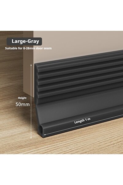 Choice7 1M Large Gray 1M Door Seal Strip Flexible Soft TPE Under Door Weather...
