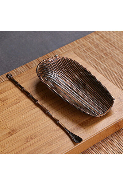 choice2 Copper 2Pcs/Set Alloy Weaving Chaze Tea Shovel Set Handmade Coffee Be...