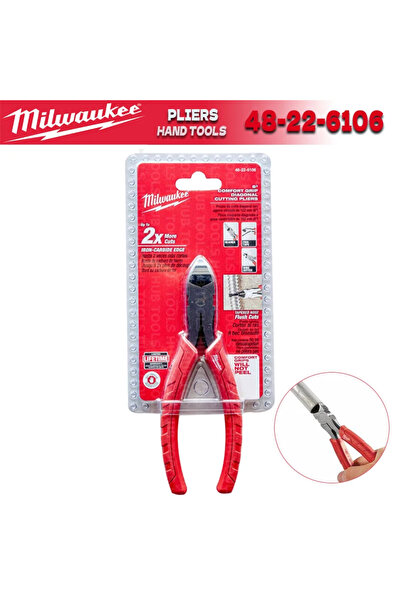 Choice 48-22-6106 6inch MILWAUKEE 6" 8" Comfort Grip Diagonal Cutting Pliers ...