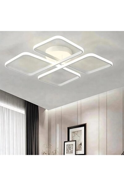 Elektroyou Nova Beyaz Plafonyer Ultra Power Beyaz Ledli Avize