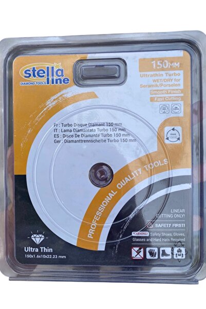 STELLA LİNE 150MM Dıamond Tools Ultrathin Turbo Porselen Granit Kesici Q150MM...