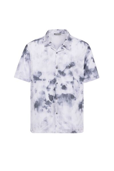 S13 Store Patterned Ribbed Oversize Shirt