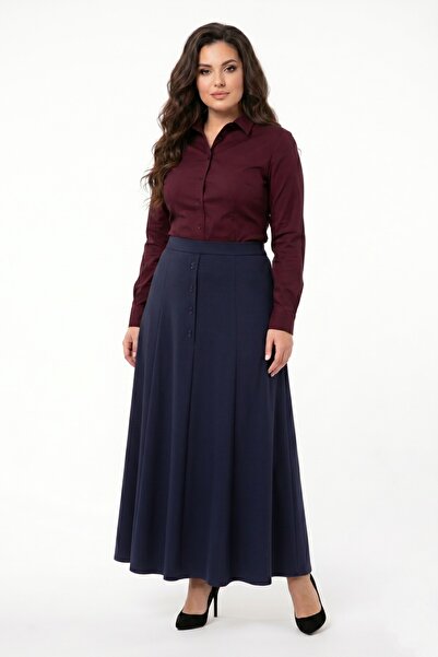 Nazal Women's Fabric Skirt Elastic Waistband Fish Model Bgl-St05512