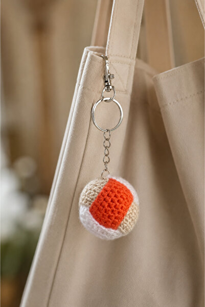 Handmade Volley Puff Amigurumi Keychain