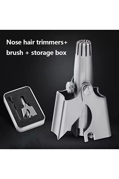 Choice iron box Portable Nose Hair Trimmer Washable Cleaning Stainless Steel ...