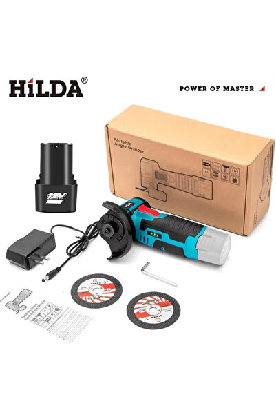 Choice3 HILDA ZYOZ008N HILDA 12V 3 Inch Lithium Electric Angle Grinder Compac...
