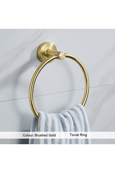 Choice1 Gold Bathroom Towel Ring Hook Hardware Accessories Storage Holder 304...