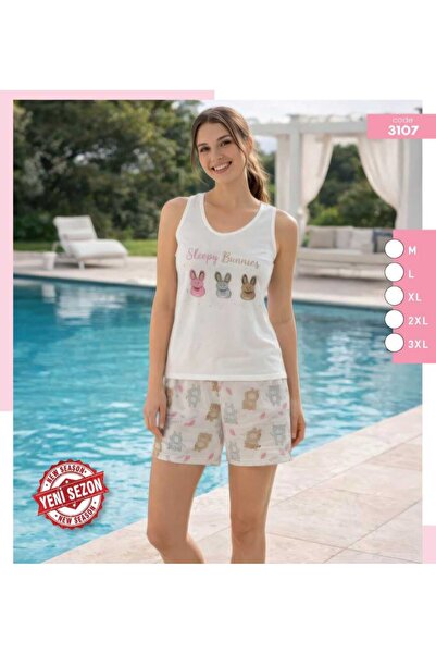 Butik Women's Thick Strappy Shorts Pajama Set