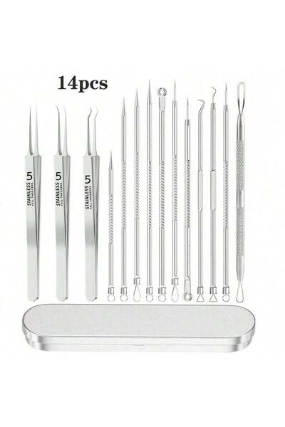 Choice9 14jian Acne Blackhead Needle Black Spot Acne Blemish Skin Care Women'...