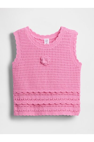 GAP Kız Bebek Pembe Crochet Askılı Üst