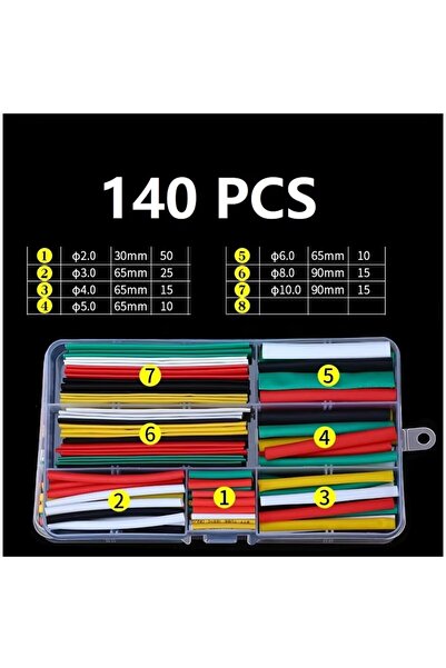 Choice 140pcs Electrical Connection Wire Cable Insulation Sleeving, Heat-Shri...