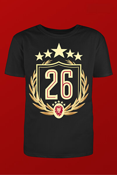 HRH GALATASARAY 26 ŞAMPİYONLUK DÖRT DÖRTLÜK ŞAMPİYON 26. ŞAMPİYONLUK TSHİRT O...