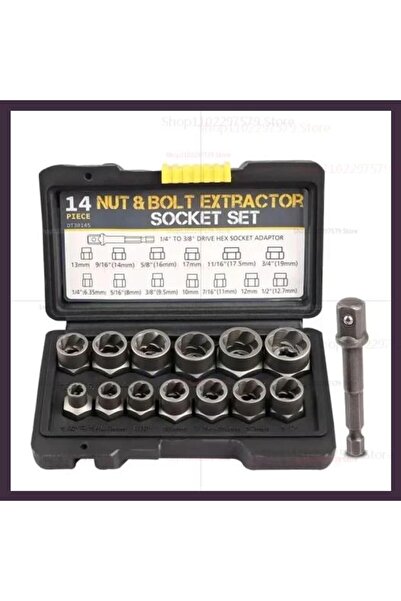 Choice Black TINSOL 14pcs Bolt Extractor Set Stripped Damaged Bolt Remover Ki...