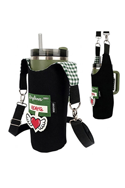 woodycord El Yapımı Gabardin Matara Kılıfı Termos Çantası Kulplu Model Quench...