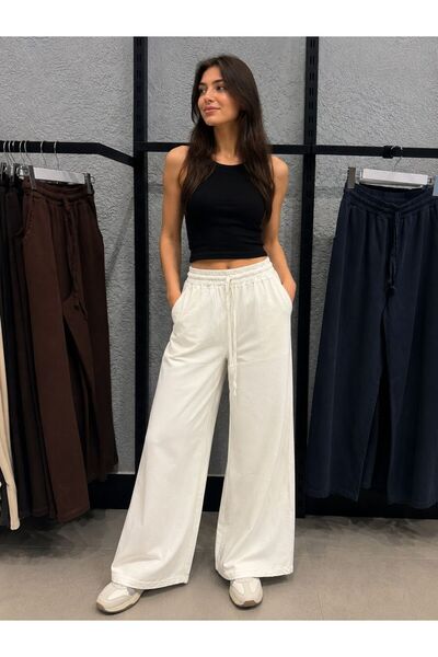 ebrusvnms BEYAZ GABARDİN PANTALON