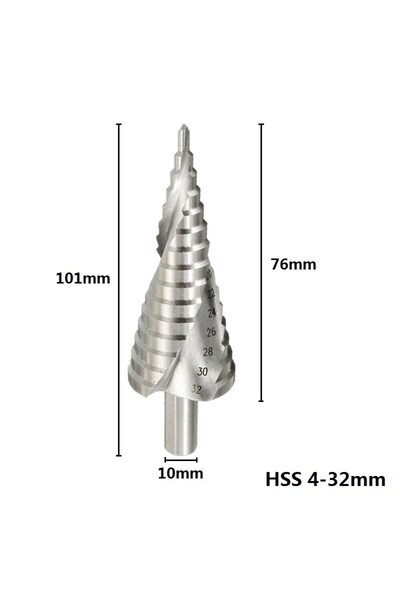 Choice 4-32mm XCAN 1Pc 4-32 mm HSS Step Drill Bit Spiral Groove Step Cone Dri...