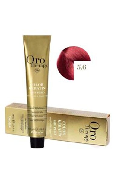 Fanola Vopsea Demi-permanenta Oro Therapy Color Keratin 5.6 Castaniu Deschis ...