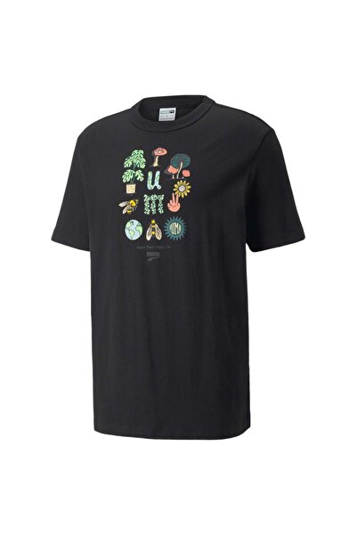 Puma Tricou bărbătesc cu mânecă scurtă, cu imprimeu Downtown, mărimea M