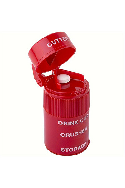 Choice1 Red 1pc 2 IN1 Pill Crusher, Creative Cutter And Grinder For Pills, Vi...