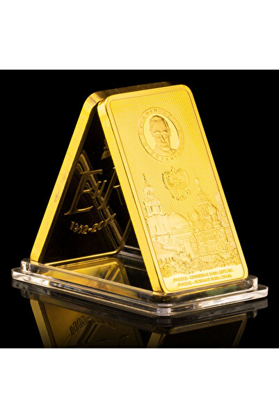 Choice Gold Russian President Souvenir and Gift Golden Bar Putin Collection C...