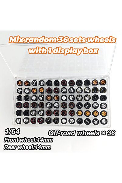 Choice1 36 sets random wheel 1/64Diecast Model Car Random Wheels and Hub Stor...