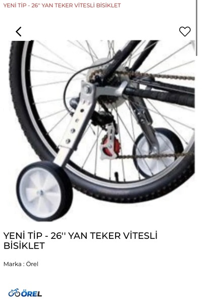 örel bisiklet 26 Jant Vitesli Bisiklet Denge Tekeri Vitesli Bisikletle Uyumludur