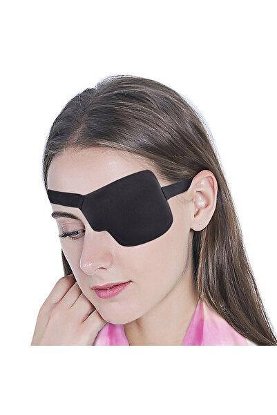 Choice1 Left 1PCS Black Single Eye Patch Adjustable 3D Foam Groove Eyeshades ...
