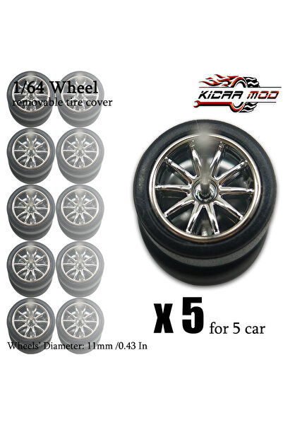 Choice3 RLCSS039 1/64 Wheels with Detachable Slick Tires Ten Spokes for Toy M...