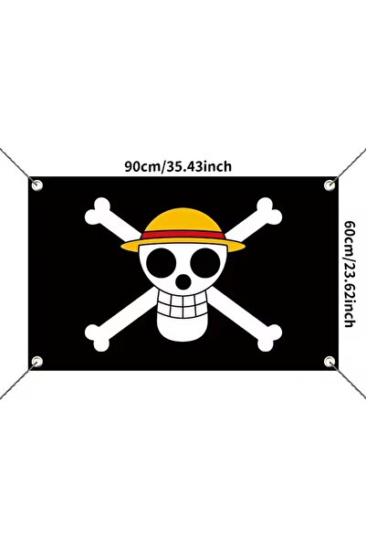Choice Bandai black Anime One Piece Luffy Straw Hat Pirate Flag Toys 60x90cm ...