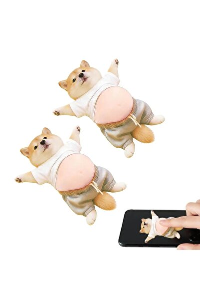 Choice S-B-2pcs New Kawaii Cat Belly Sticker 3D Cute Kitten With Orange Outfi...