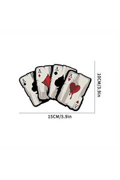 Choice 01-MTTZ022 Poker Spades A Pattern Motorcycle Decals Helmet Fuel Tank C...