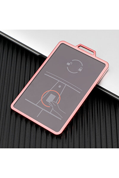 choice2 Pink For Tesla Model 3 Y TPU Car Key Card Bag Holder Cover Shell Fob ...