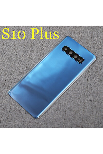 Choice9 غطاء خلفي زجاجي أزرق لهاتف S10 Plus طراز G973F/S10Plus S10+ G975U، غط...