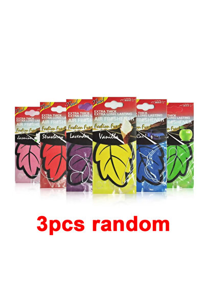 Choice1 3 قطع عطر سيارة معلق عشوائي، مزيل روائح، عطر يدوم طويلاً، على شكل ورق...