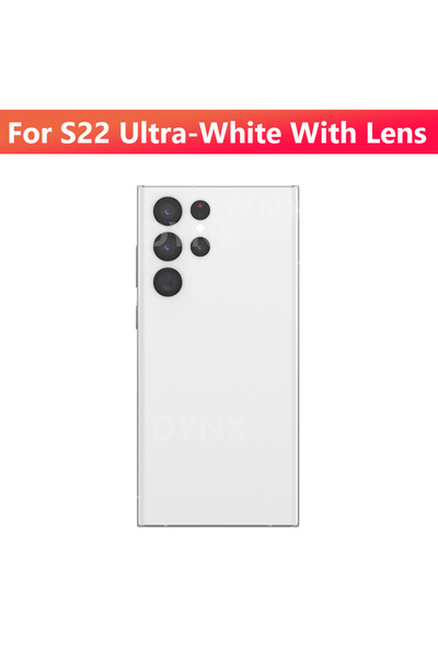 choice2 غطاء خلفي زجاجي أبيض لهاتف S22Ultra، غطاء خلفي زجاجي لـ SAM-S22Ultra ...