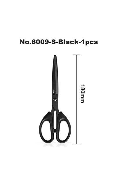Choice1 Deli Black-1pcs Deli Black Blade Scissors Stationery 180mm 7 Inch Sta...