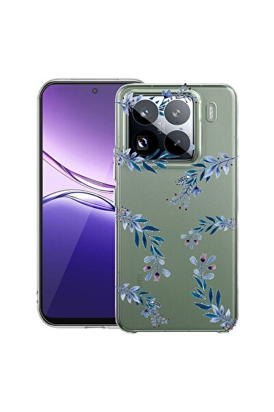 bestcase Прозрачен тънък силиконов калъф, съвместим с Xiaomi 15 Pro, сини цве...