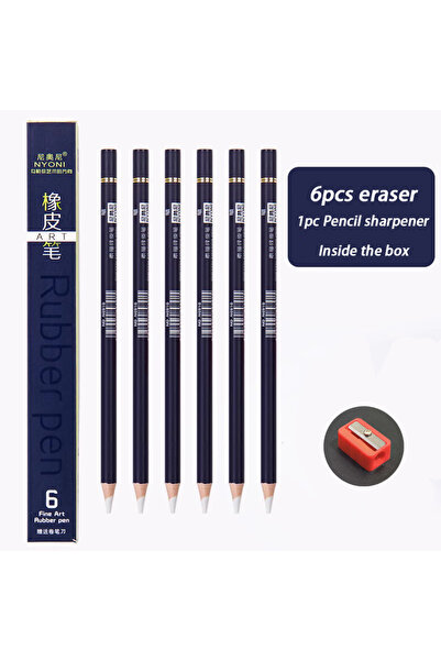 Choice1 6pcs 3/6pcs NYONI Creative Pen Pencil Eraser for Drawing Manga High P...