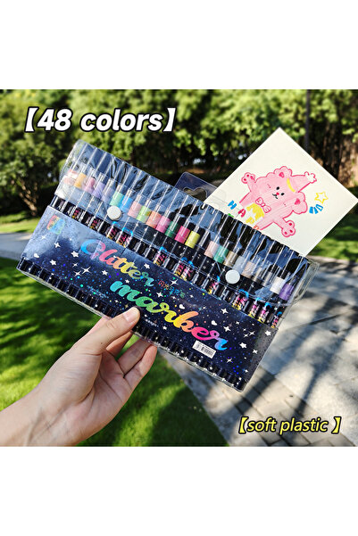 choice2 48 Colors 48/36/24/12 Colors Glitter Art Markers Metallic Paint Marke...