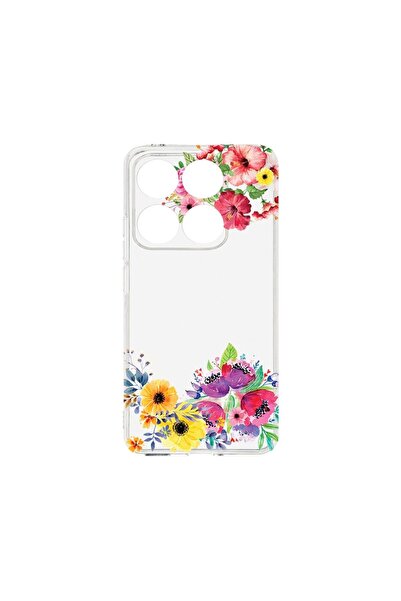 bestcase Husa pentru Xiaomi 14T, BestCase¬Æ Clear Silicon 2MM, Flowers, Antis...