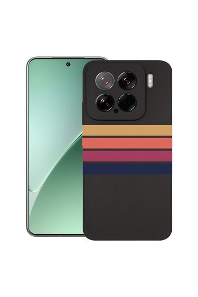 bestcase ¬Æ Husa pentru Xiaomi 15, Retro Lines, Slim Silicon 0.8MM, Antisoc, ...