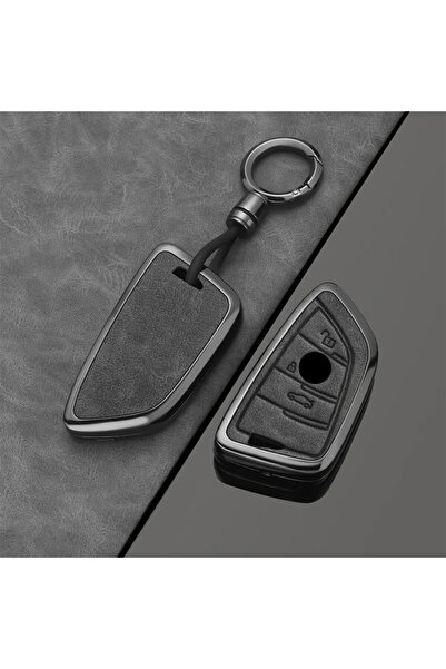 Choice4 3 Button Gray Alloy Car Key Case Cover Shell Fob For BMW 1 3 5 7 Seri...