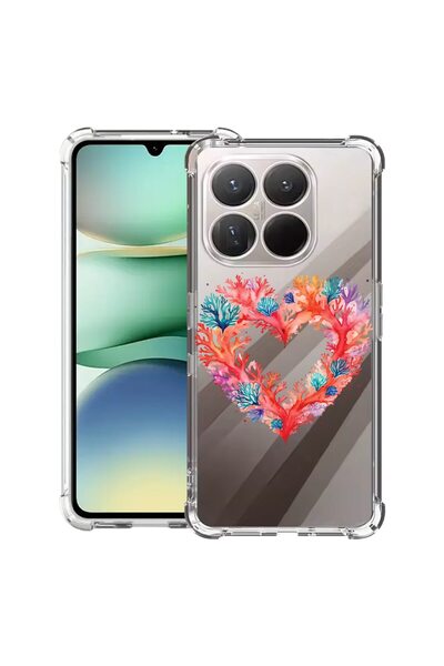 bestcase Αντικραδασμική Θήκη Συμβατή με Xiaomi 17, με Σχέδιο Κοραλλένιας Καρδ...