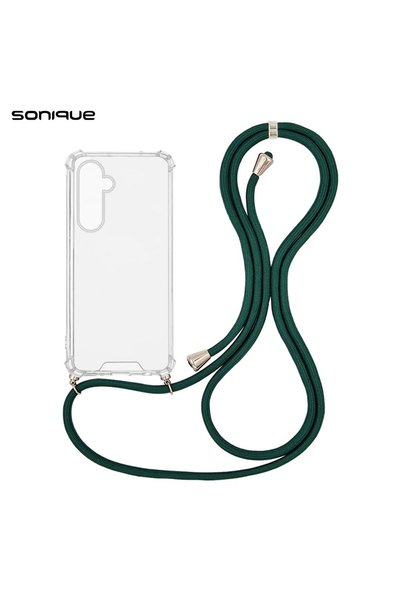 Sonique Θήκη Σιλικόνης με Κορδόνι Armor Clear Samsung Galaxy S24 FE Πράσινο Σ...