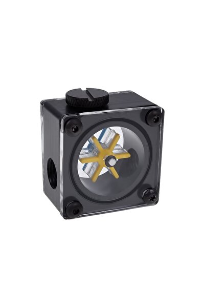 Alphacool Indicator de debit pentru robinet G1/4, pătrat - Acetal (negru)