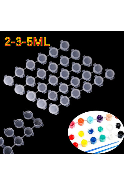 Choice 10Strips 2ml 10 Strips 60 Pots Empty Mini Paint Cup Box Plastic Pigmen...