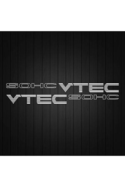 Choice3 ملصقات سيارة فينيل عاكسة فضية اللون (زوج واحد) بتصميم SOHC VTEC لتزيي...