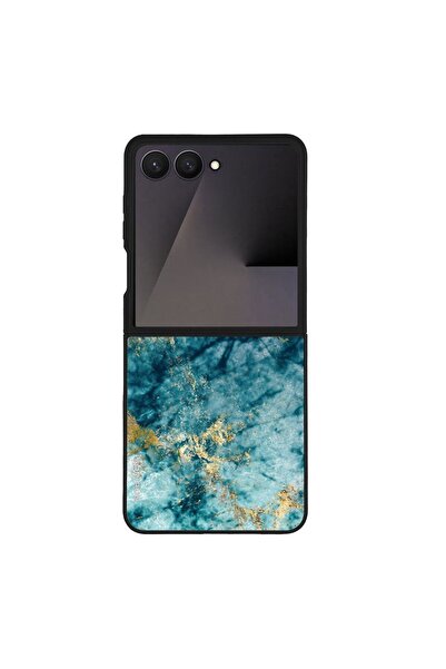 Sonique Θήκη Marble Series για Samsung Galaxy Z Flip 7 Μπλε